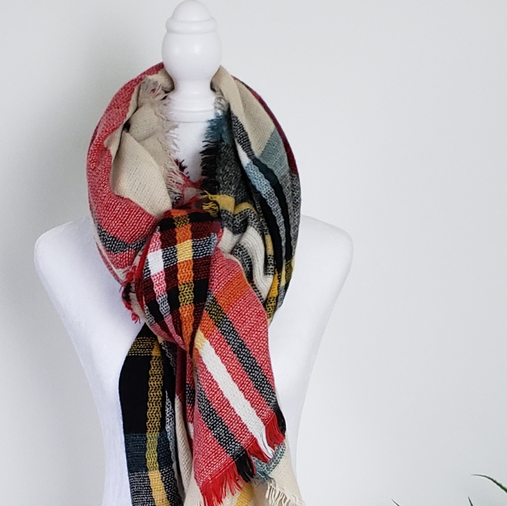 Thick Tartan Oversize Classic Plaid  Scarf